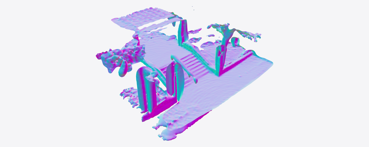 Per-vertex normals of the scene
